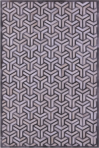 Thumbnail for Grey & White Patchwork Natural Cowhide Rug - 6' 0