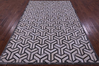 Thumbnail for Grey & White Patchwork Natural Cowhide Rug - 6' 0