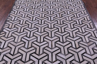 Thumbnail for Grey & White Patchwork Natural Cowhide Rug - 6' 0