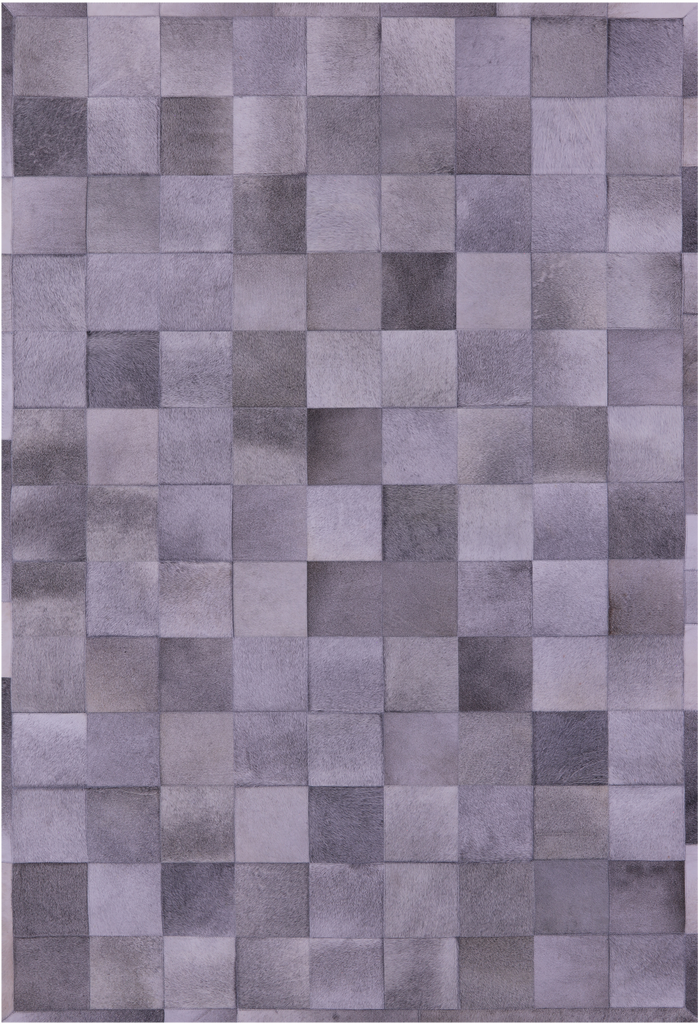 Grey Patchwork Natural Cowhide Rug - 6' 0" x 9' 0"