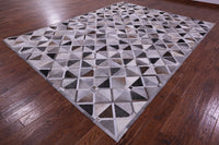 Thumbnail for Grey Patchwork Natural Cowhide Rug - 9' 0