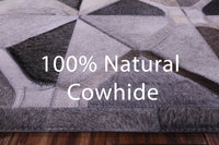Thumbnail for Grey Patchwork Natural Cowhide Rug - 9' 0