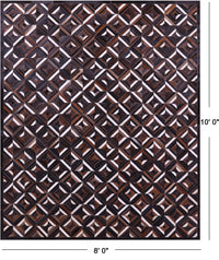 Thumbnail for Brown Patchwork Natural Cowhide Rug - 8' 0