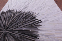 Thumbnail for Brown & White Patchwork Natural Cowhide Rug - 9' 0