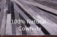 Thumbnail for Brown & White Patchwork Natural Cowhide Rug - 9' 0