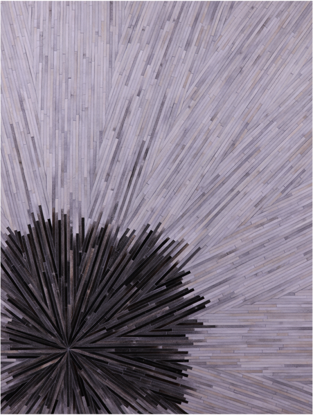 Brown & White Patchwork Natural Cowhide Rug - 9' 0" x 12' 0"