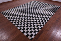 Thumbnail for Black & White Patchwork Natural Cowhide Rug - 9' 0