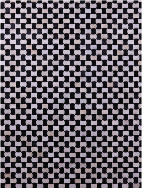 Black & White Patchwork Natural Cowhide Rug - 9' 0" x 12' 0"