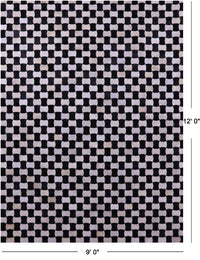 Thumbnail for Black & White Patchwork Natural Cowhide Rug - 9' 0