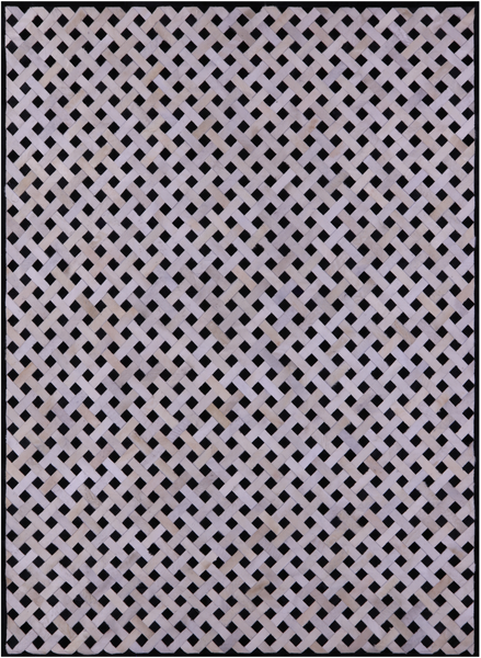 Black & White Patchwork Natural Cowhide Rug - 9' 0" x 12' 0"