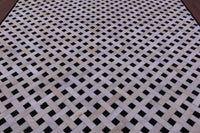 Thumbnail for Black & White Patchwork Natural Cowhide Rug - 9' 0