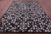 Thumbnail for Brown & White Patchwork Natural Cowhide Rug - 9' 0