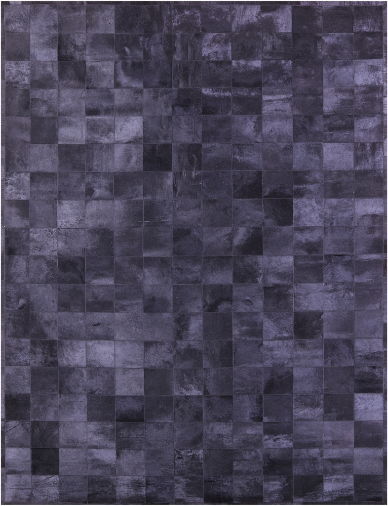 Black Patchwork Natural Cowhide Rug - 9' 0" x 12' 0"