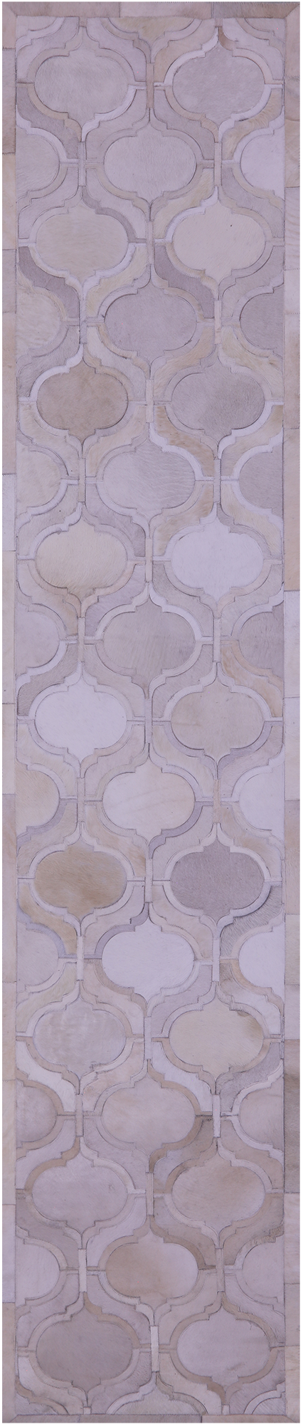 Ivory Patchwork Natural Cowhide Rug - 2' 6