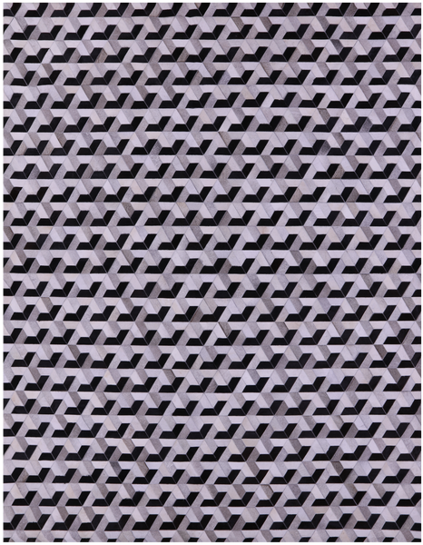 Black & White Patchwork Natural Cowhide Rug - 9' 0" x 12' 0"