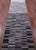 Grey & White Gradient Brickwork Patchwork Natural Cowhide Rug - 2' 6" x 12' 0"