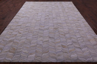Thumbnail for Ivory Patchwork Natural Cowhide Rug - 9' 0