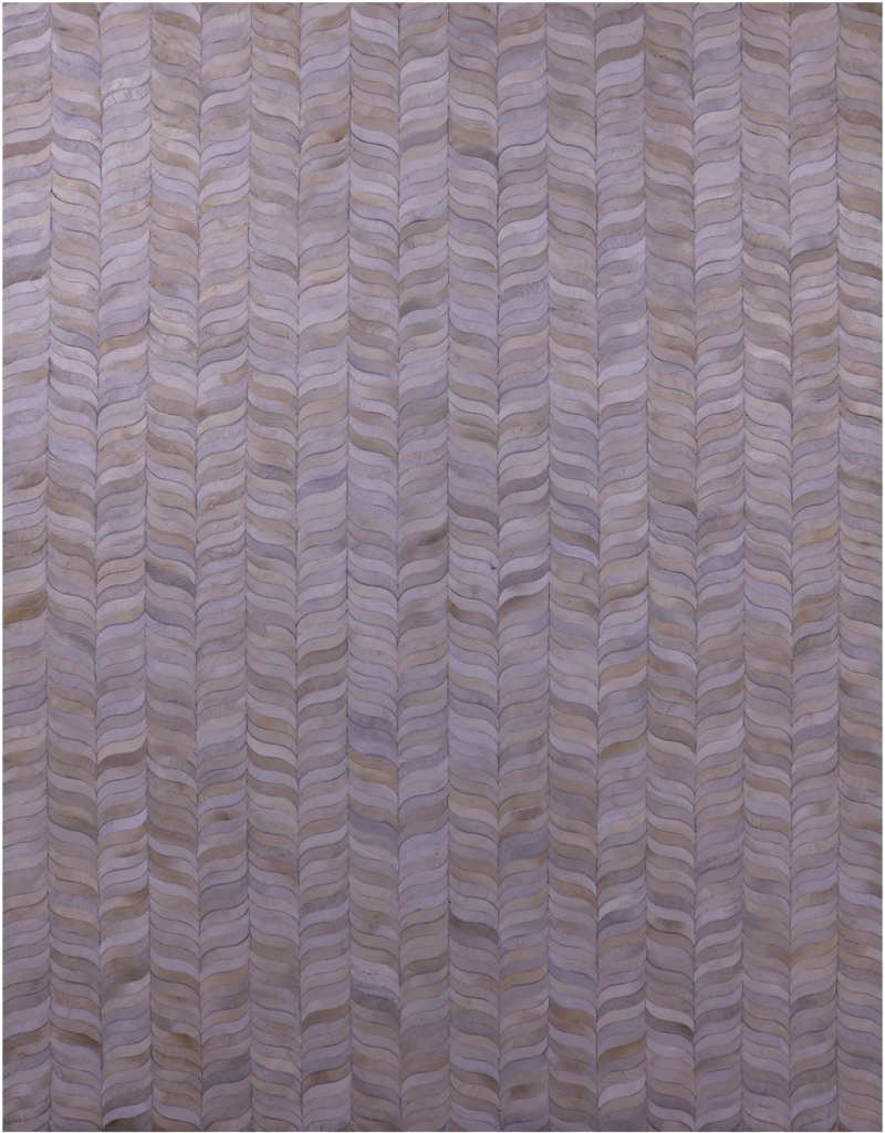 Ivory Patchwork Natural Cowhide Rug - 9' 0" x 12' 0"