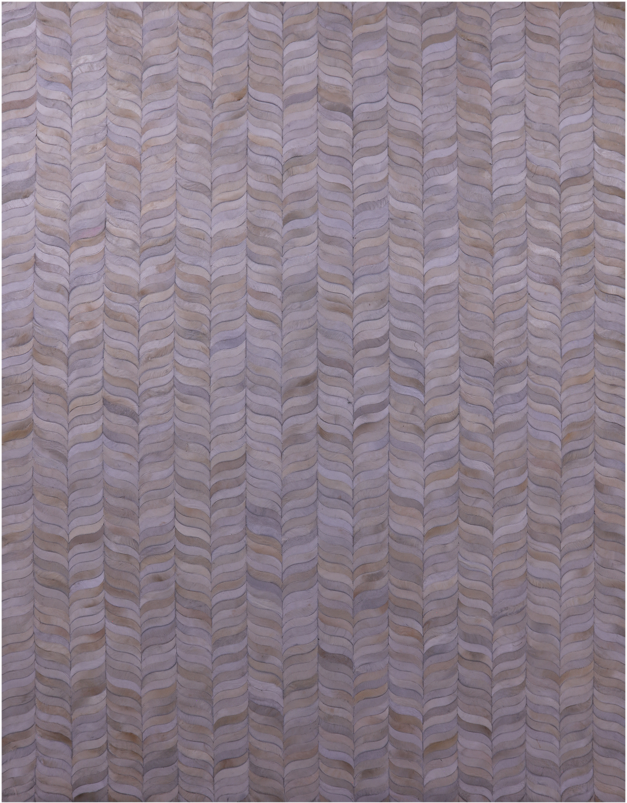 Ivory Patchwork Natural Cowhide Rug - 9' 0" x 12' 0"