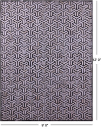 Thumbnail for Grey & White Patchwork Natural Cowhide Rug - 9' 0