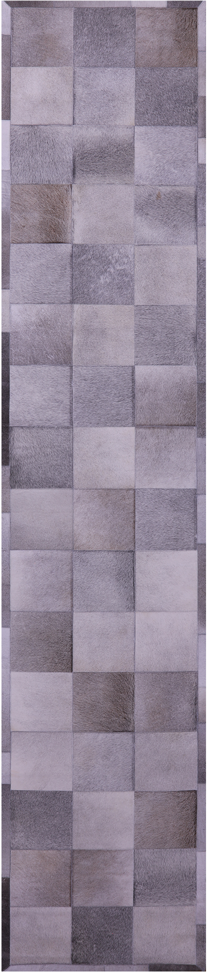 Grey Patchwork Natural Cowhide Rug - 2' 6