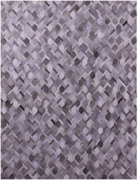 Thumbnail for Grey & White Patchwork Natural Cowhide Rug - 9' 0
