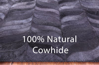 Thumbnail for Black Patchwork Natural Cowhide Rug - 9' 0