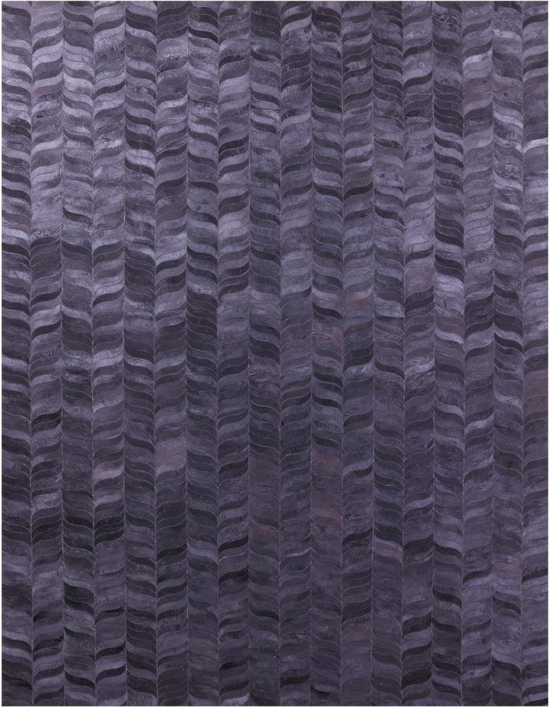 Black Patchwork Natural Cowhide Rug - 9' 0" x 12' 0"