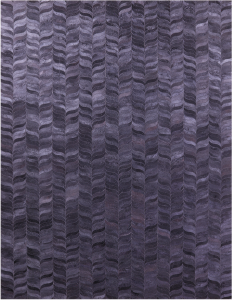 Black Patchwork Natural Cowhide Rug - 9' 0" x 12' 0"