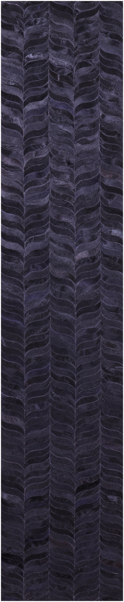 Black Patchwork Natural Cowhide Rug - 2' 6