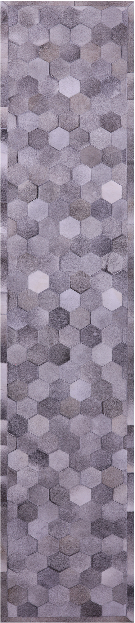 Grey Patchwork Natural Cowhide Rug - 2' 6