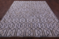 Thumbnail for Grey & White Patchwork Natural Cowhide Rug - 8' 0