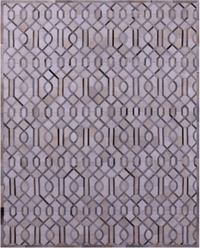 Thumbnail for Grey & White Patchwork Natural Cowhide Rug - 8' 0
