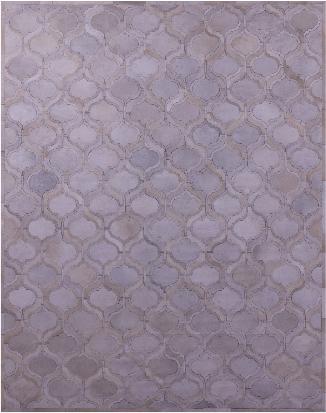 Ivory Patchwork Natural Cowhide Rug - 9' 0" x 12' 0"