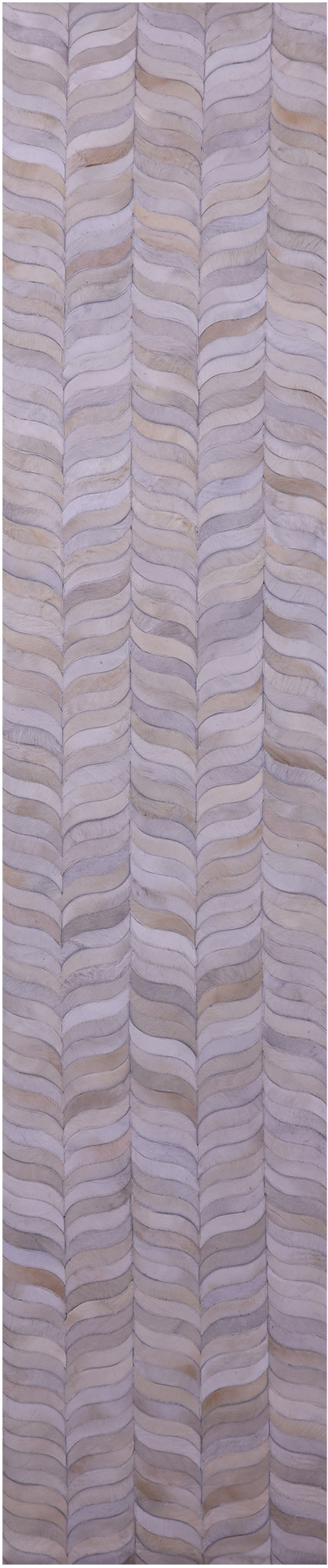 Ivory Patchwork Natural Cowhide Rug - 2' 6