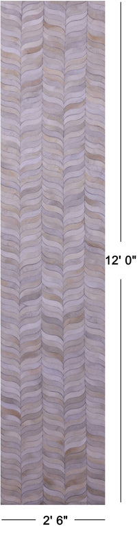 Thumbnail for Ivory Patchwork Natural Cowhide Rug - 2' 6