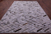 Thumbnail for Grey Patchwork Natural Cowhide Rug - 9' 0