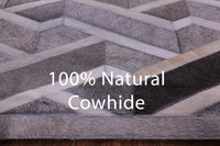 Thumbnail for Grey Patchwork Natural Cowhide Rug - 9' 0