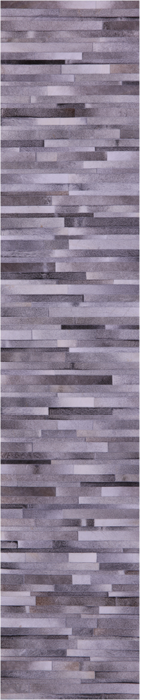 Thumbnail for Grey Brickwork Patchwork Natural Cowhide Rug - 2' 6