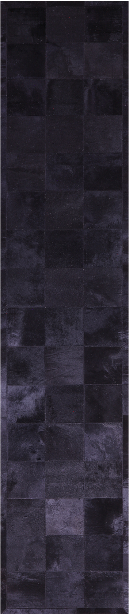 Black Patchwork Natural Cowhide Rug - 2' 6