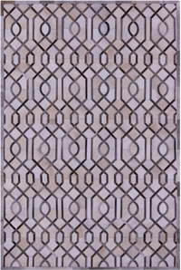 Thumbnail for Grey & White Patchwork Natural Cowhide Rug - 6' 0