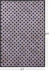 Thumbnail for Black & White Patchwork Natural Cowhide Rug - 6' 0