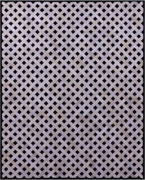 Black & White Patchwork Natural Cowhide Rug - 8' 0" x 10' 0"