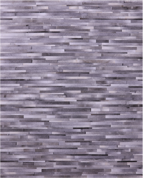 Grey Brickwork Patchwork Natural Cowhide Rug - 8' 0" x 10' 0"