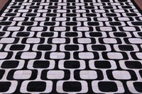 Thumbnail for Black & White Patchwork Natural Cowhide Rug - 9' 0