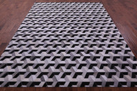 Thumbnail for Black & White Patchwork Natural Cowhide Rug - 8' 0