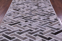 Thumbnail for Grey Patchwork Natural Cowhide Rug - 6' 0