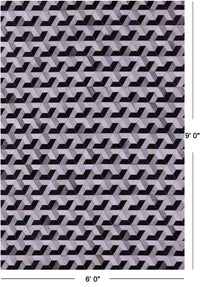 Thumbnail for Black & White Patchwork Natural Cowhide Rug - 6' 0