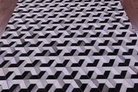 Thumbnail for Black & White Patchwork Natural Cowhide Rug - 6' 0