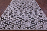 Thumbnail for Grey Patchwork Natural Cowhide Rug - 8' 0